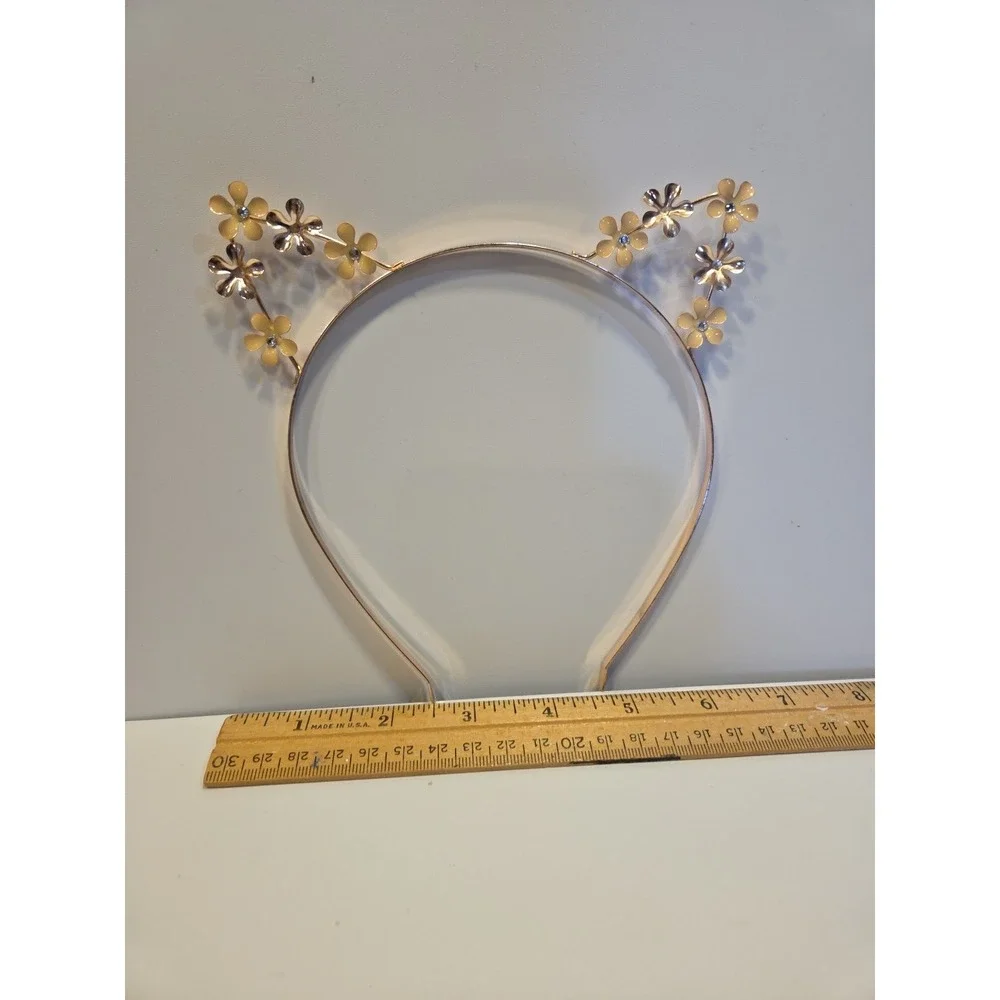 Natasha Women's‎ Gold Cat Ears Pearl Headband